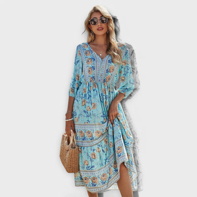 Xandra - Elegante Jurk met Bloemenprint