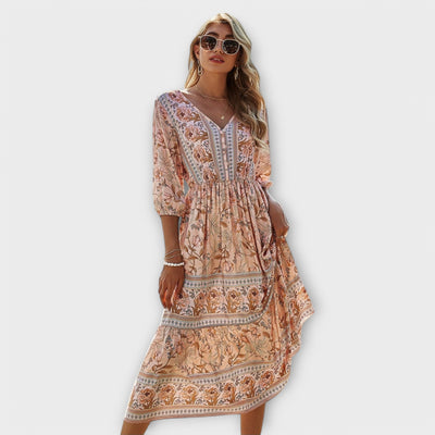 Xandra - Elegante Jurk met Bloemenprint