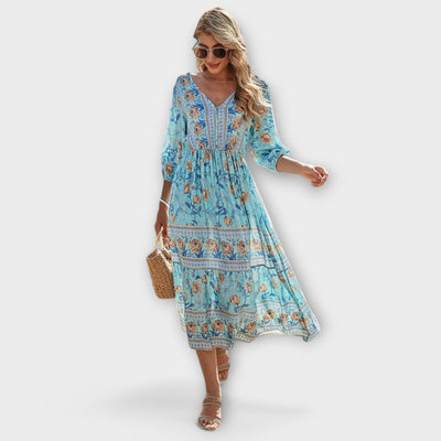 Xandra - Elegante Jurk met Bloemenprint