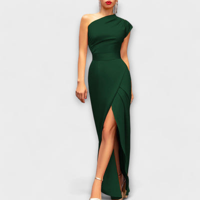 Elegante asymmetrische avondjurk